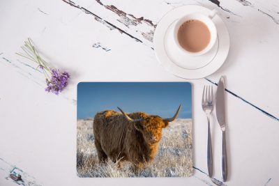 Snowy Highland Cow placemat - 262