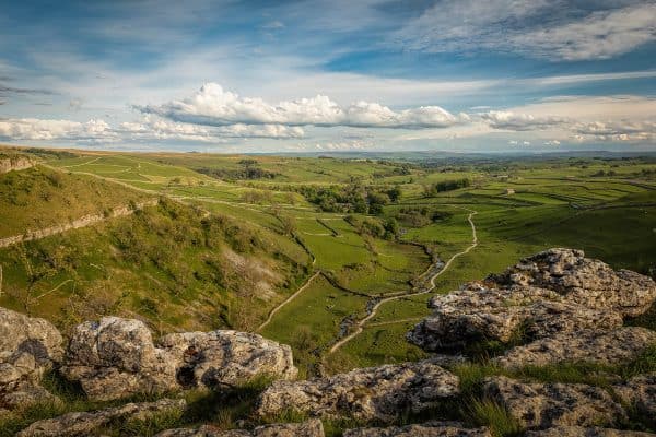 View from Malham Cove, Yorkshire Dales Landscape Print 532