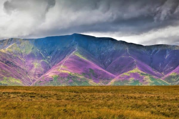 Large Blencathra panoramic canvas displayed above a sofa in a living room
